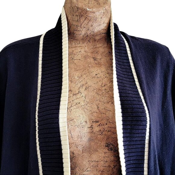 Talbots Apres Sail Blue Open Graphic Nautical  Sweater Size M - Picture 5 of 13